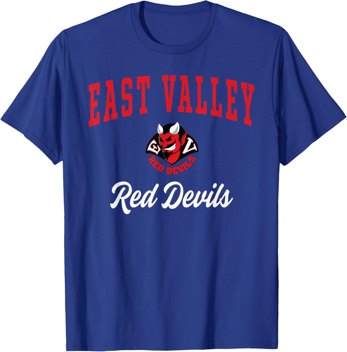 East Valley High School Red Devils T-Shirt - T-Shirt | Royal