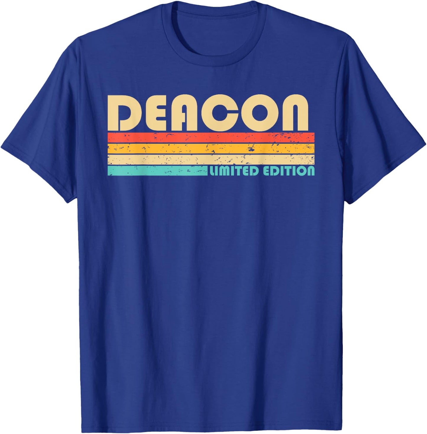 DEACON Name Personalized Funny Retro Vintage Birthday T-Shirt - T-Shirt | Royal