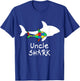 Uncle Shark Puzzle Piece Inspirational Autism Awareness Gift T-Shirt - T-Shirt | Royal
