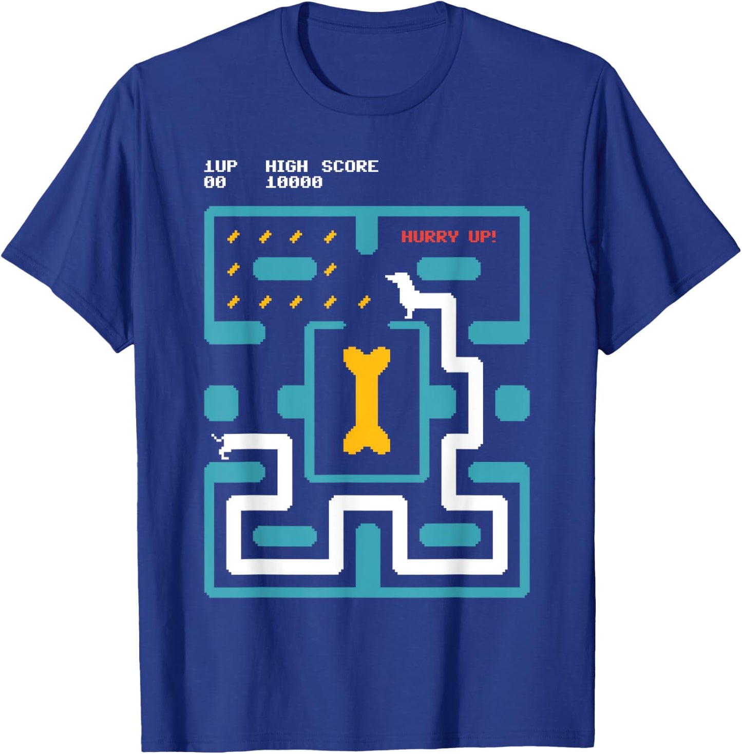 8 Bit Pixel Arcade Gaming Dachshund Dog 80s Retro Gamer Men Women Girls Kids T-Shirt - T-Shirt | Royal