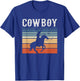 Retro Rodeo Western Bull Riding Line Dance Horse Cowboy T-Shirt - T-Shirt | Royal