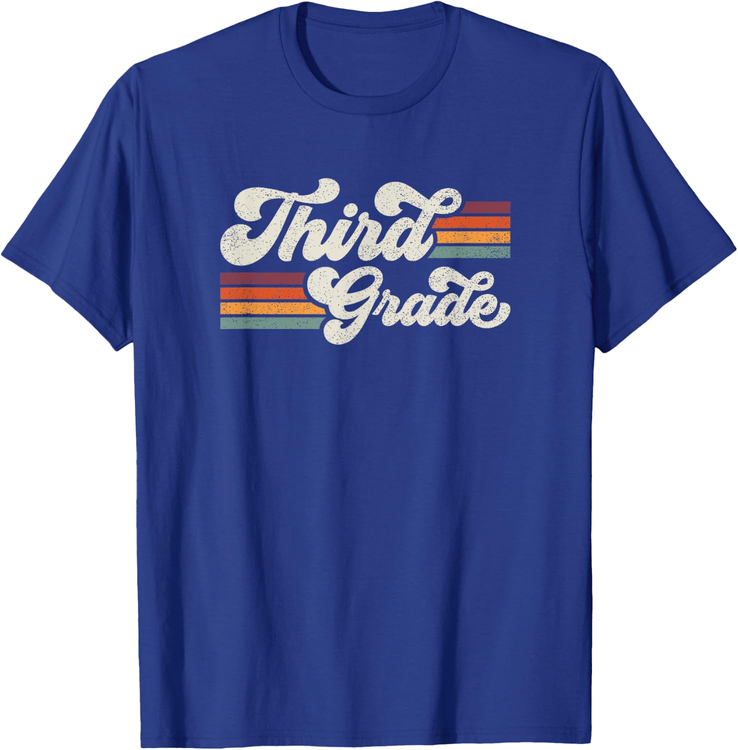 Retro Third Grade Teacher Back To School T-Shirt - T-Shirt | Royal