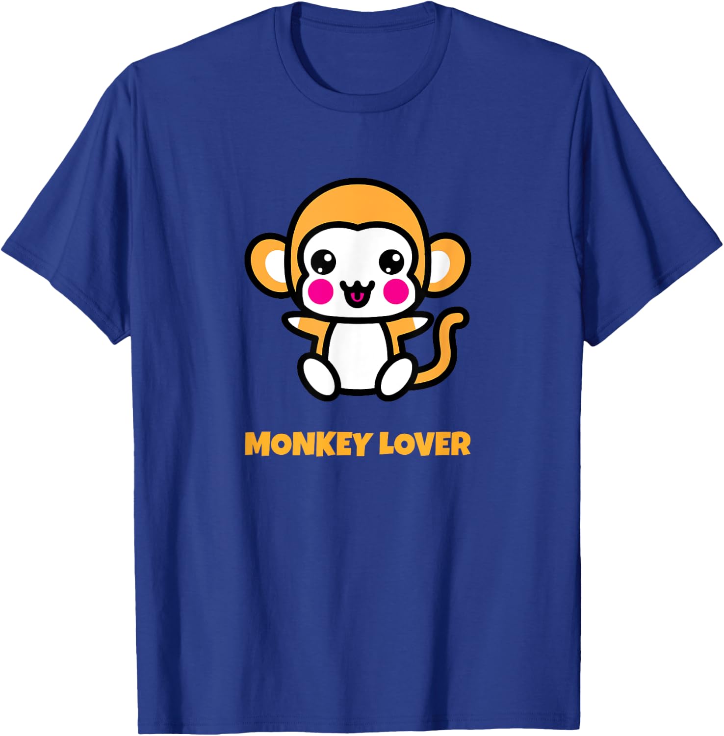 Cute Kawaii Monkey Anime Graphic Funny Animal Lover T-Shirt - T-Shirt | Royal