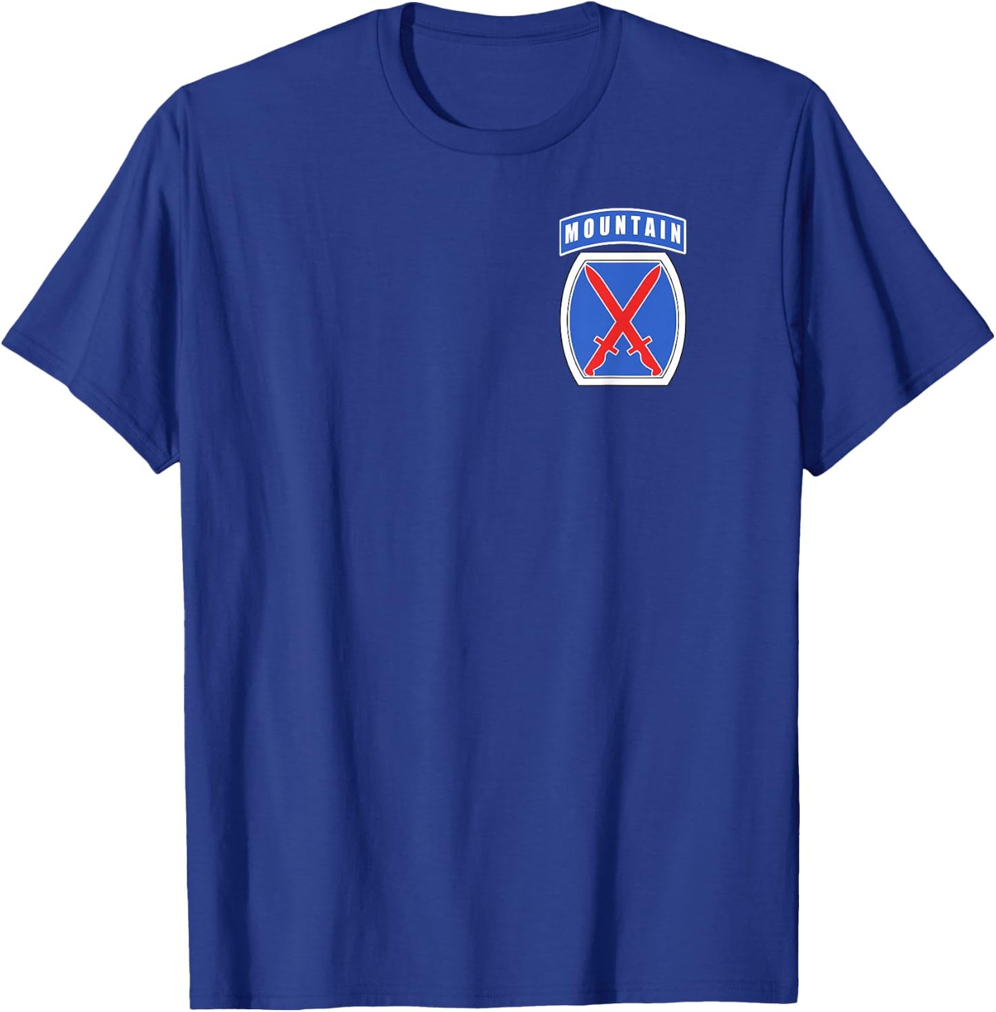 10th Mountain MTN Division Patch T-Shirt - T-Shirt | Royal