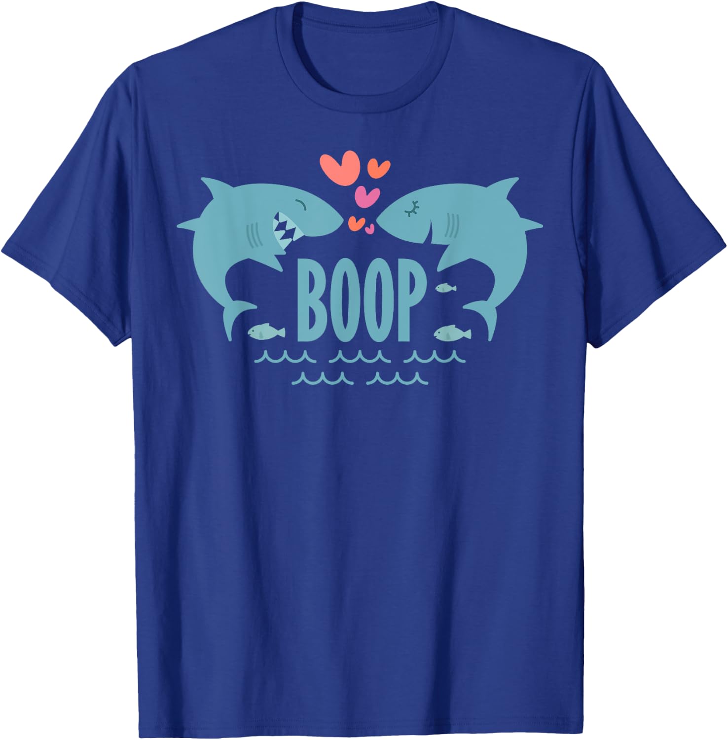 Cute Valentines Day Shark Kisses - Boop Bumping Noses T-Shirt - T-Shirt | Royal
