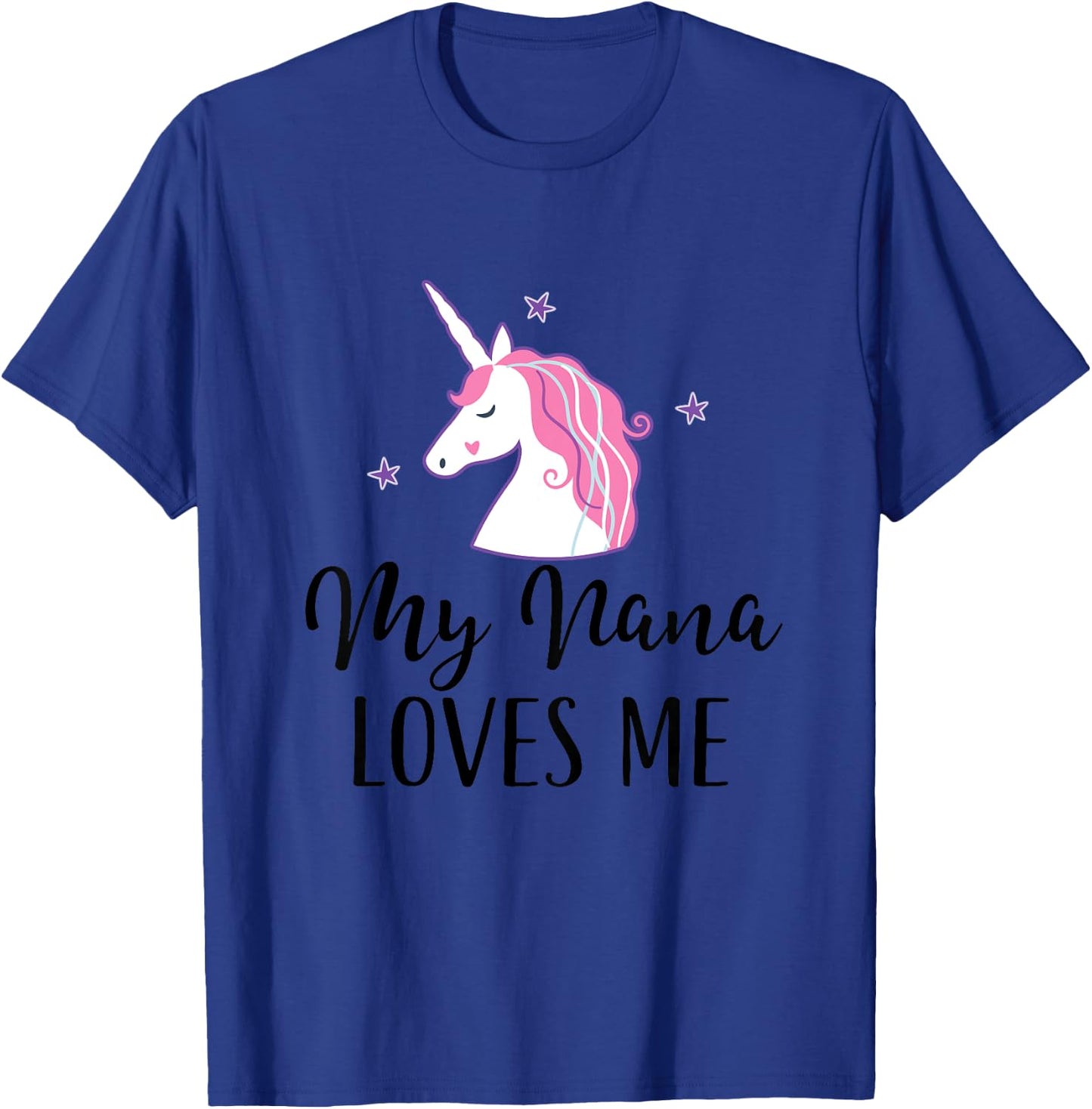 My Nana Loves Me Girl Unicorn T-Shirt - T-Shirt | Royal