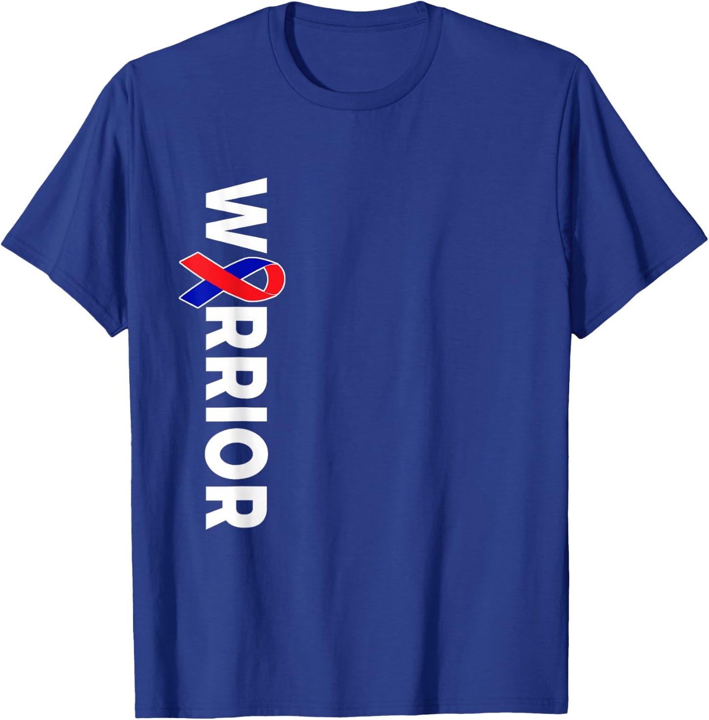 CHD Awareness Ribbon Warrior Congenital Heart Defect T-Shirt - T-Shirt | Royal