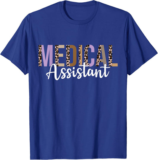 Medical Assistant Nurse Doctor Assistant Leopard T-Shirt - T-Shirt | Royal