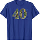 40th Birthday Soldier Number 40 Year Old Military Camo T-Shirt - T-Shirt | Royal