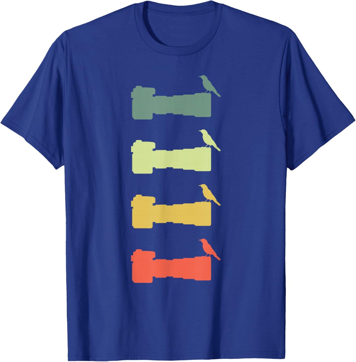 Retro Style Vintage Bird Photographer T-Shirt - T-Shirt | Royal