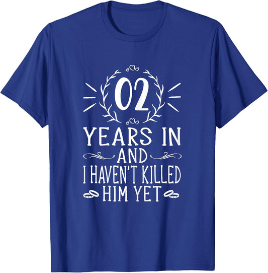 2nd Wedding Anniversary - 2 Years Marriage T-Shirt - T-Shirt | Royal