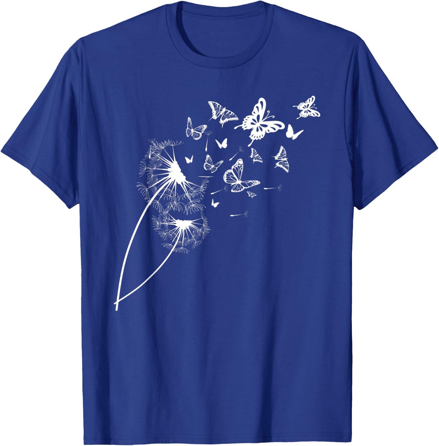 dandelion with butterflies in summer Men Women T-Shirt - T-Shirt | Royal
