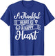 Christian A Thankful Heart Is A Happy Heart Encourage Deluxe T-Shirt - T-Shirt | Royal