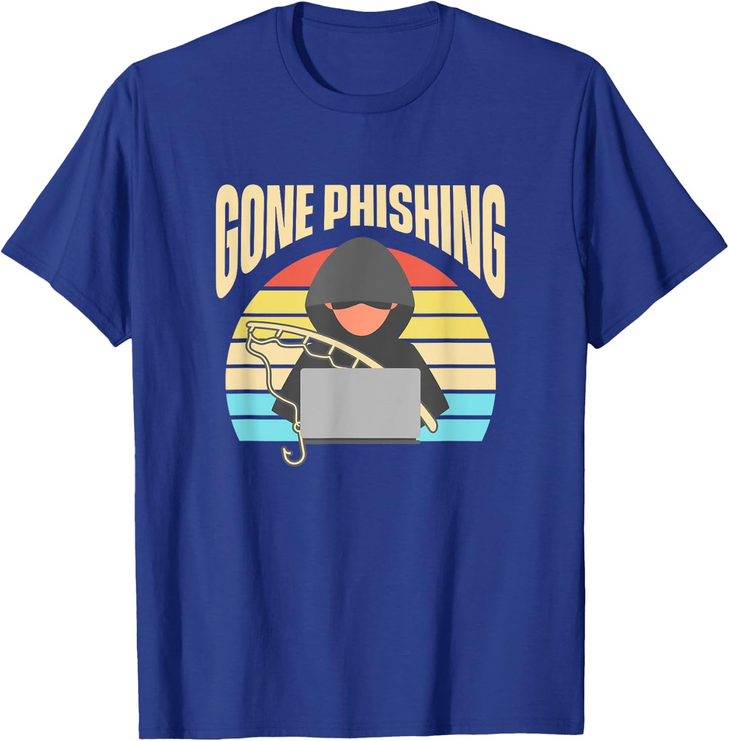Retro Hacker Gone Phishing T-Shirt - T-Shirt | Royal