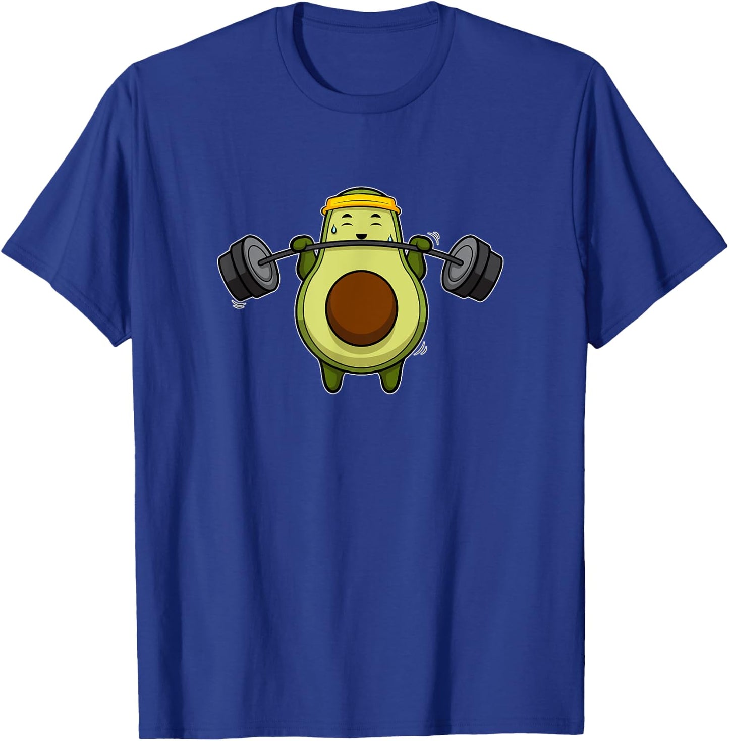 Funny Avocado Weight Lifting Gym Fitness Workout T-Shirt - T-Shirt | Royal