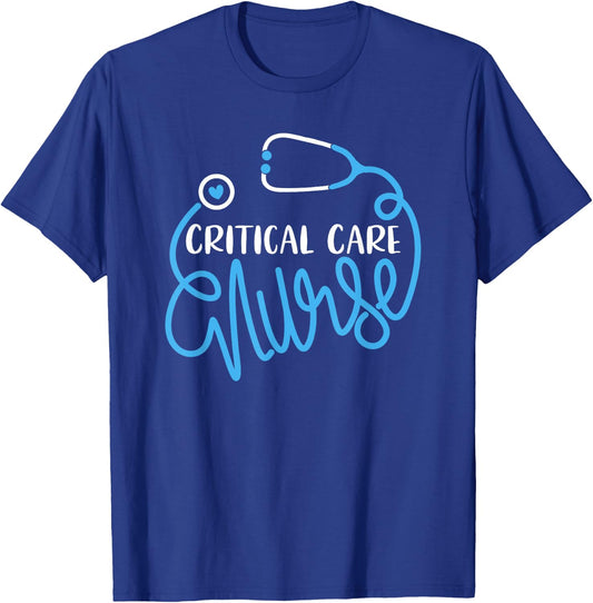 Intensive Care Medical Department - JoinHealthcare Critical Care Nursing Department ICU RN Critical Care Nurse T-Shirt - T-Shirt | Royal