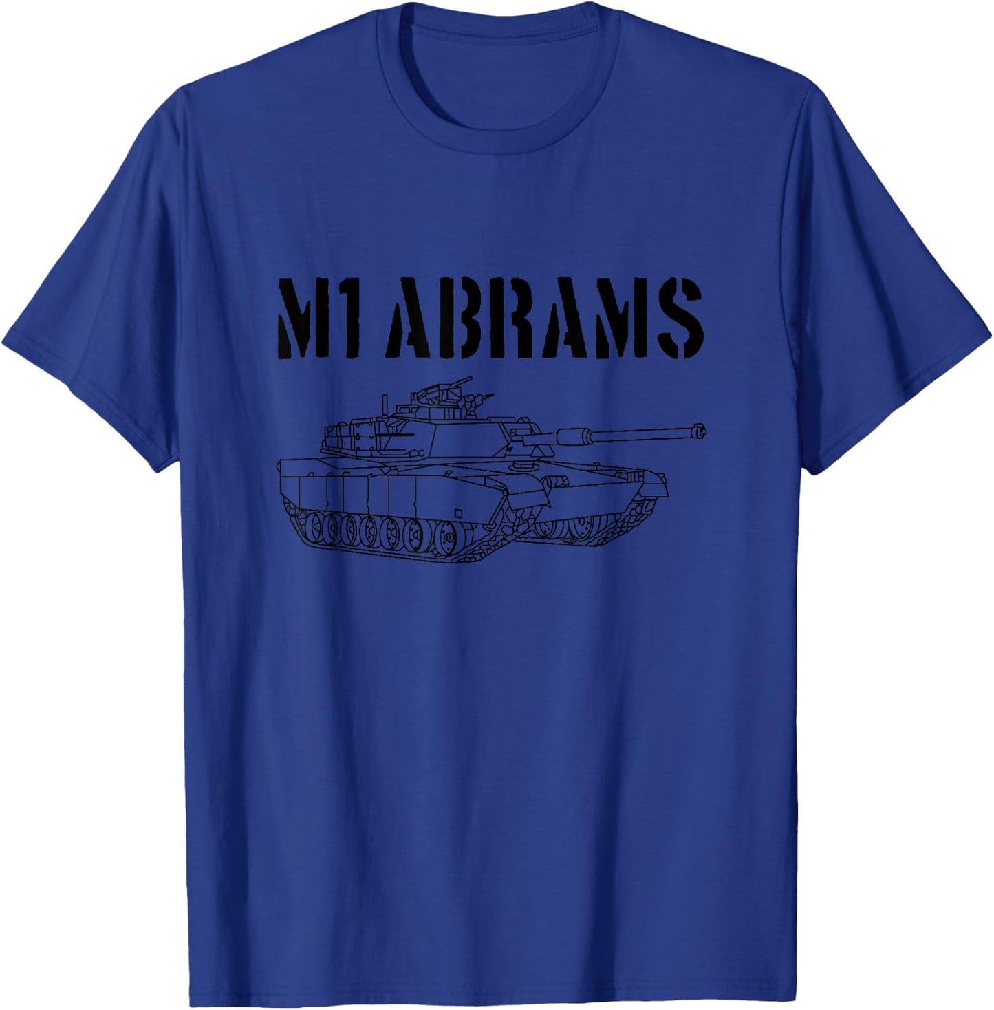 M1 Abrams Tank Schematic Vintage Military Armor Tank T-Shirt - T-Shirt | Royal