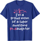 Proud Mom PhD Graduation Family Super Awesome Ph.D Daughter T-Shirt - T-Shirt | Royal