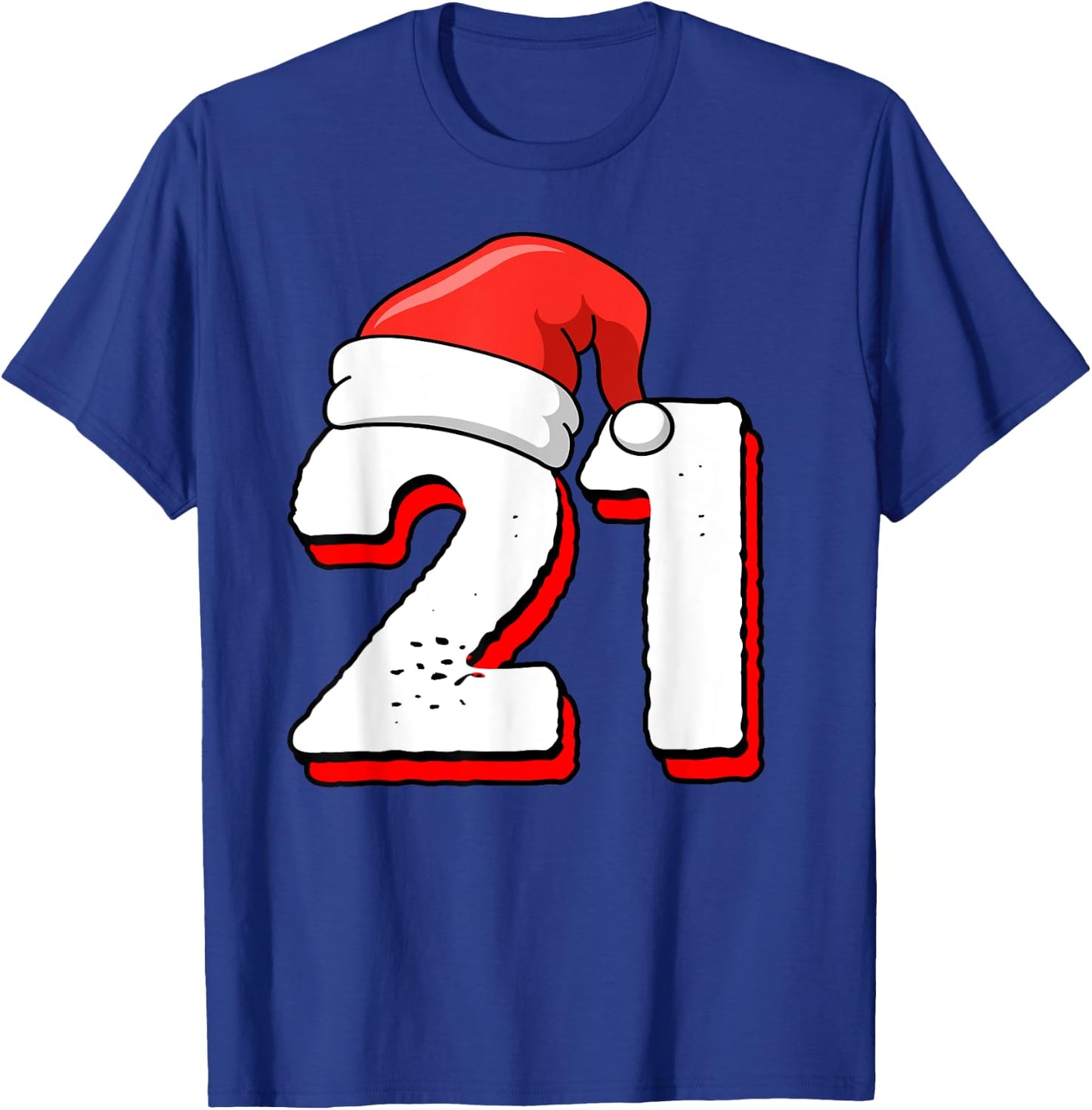 21st Birthday Christmas Number 21 Years Old Birthday T-Shirt - T-Shirt | Royal