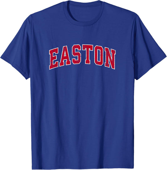 Easton Connecticut CT Vintage Sports Design Red Design T-Shirt - T-Shirt | Royal
