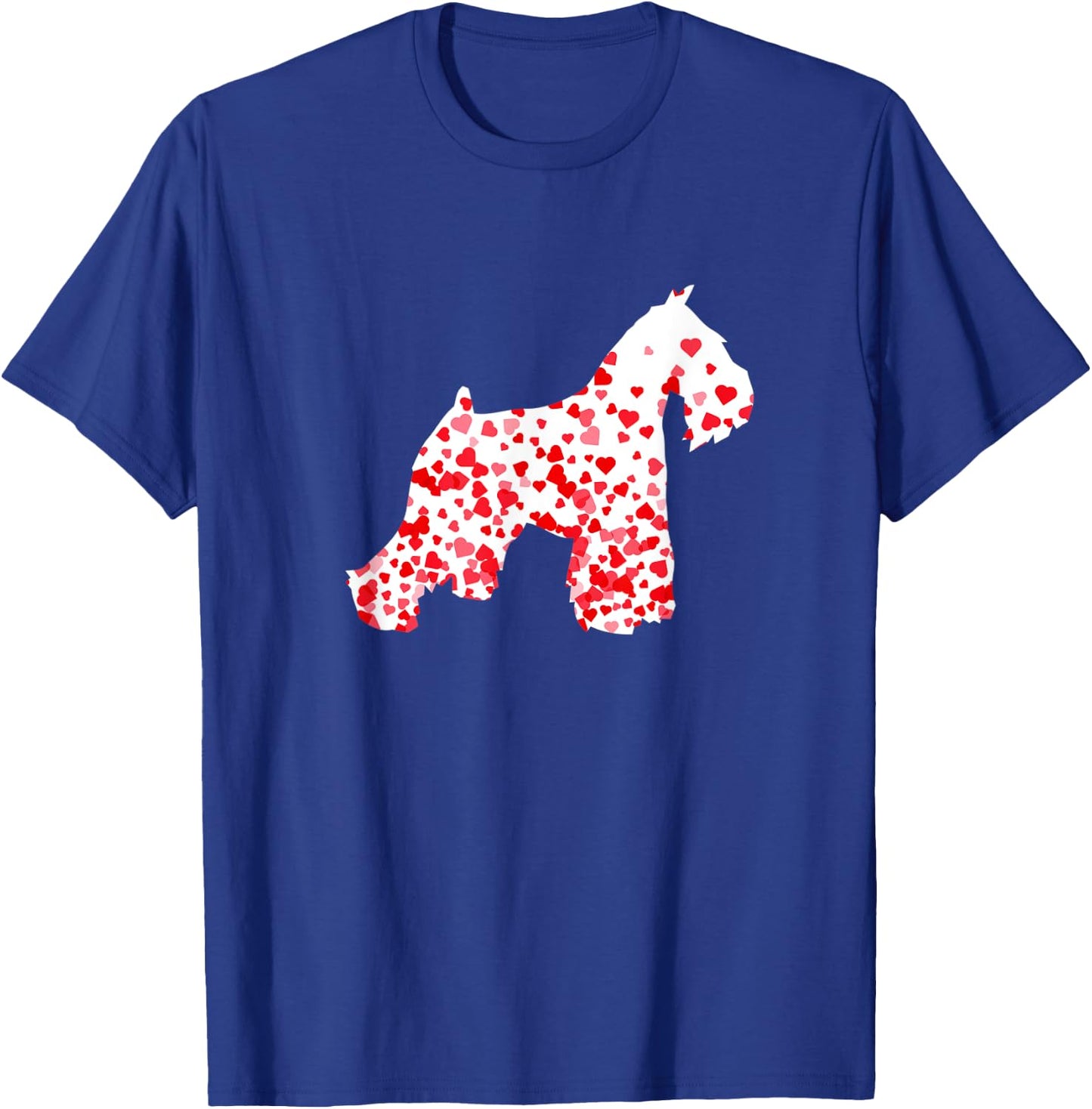 Miniature Schnauzer Heart Dog Valentine's Day T-Shirt - T-Shirt | Royal