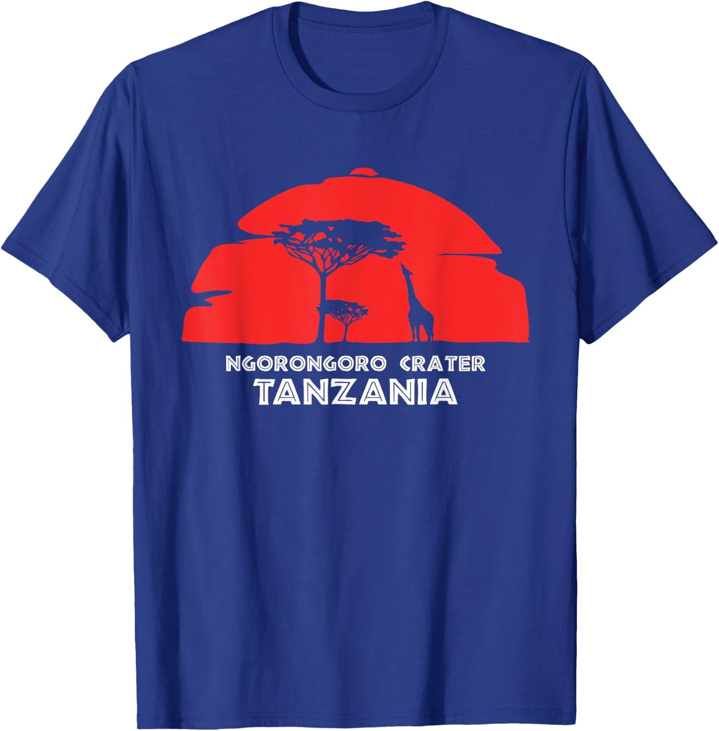 Ngorongoro Crater, Tanzania Africa Safari Girrafe T-Shirt - T-Shirt | Royal
