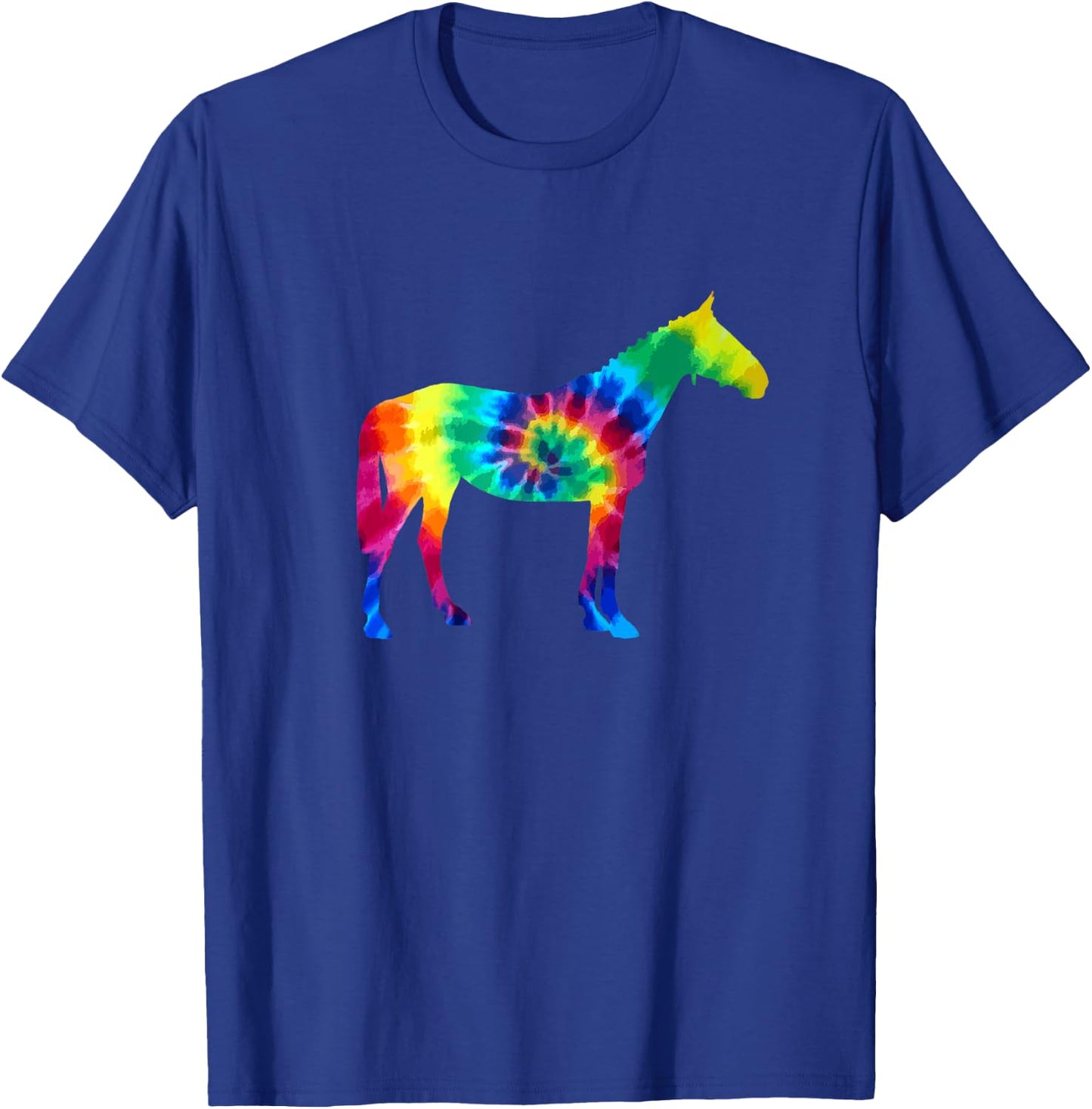 Horse Tie Dye Vintage Hippie Riding Rider Horses T-Shirt - T-Shirt | Royal
