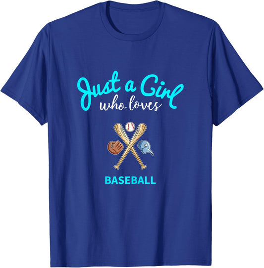 Baseball Shirt for Girls | Kids Baseball T-Shirt - T-Shirt | Royal