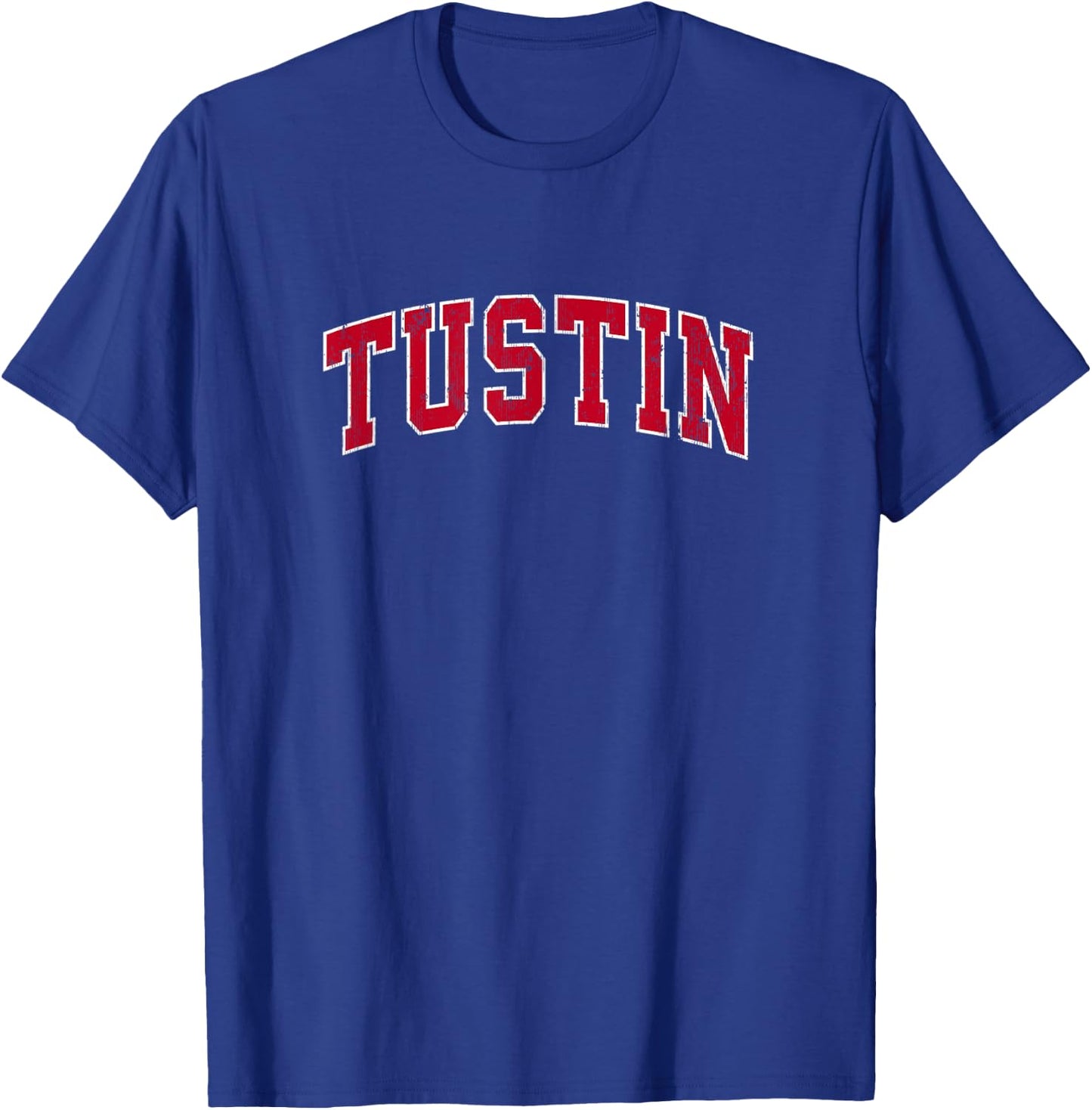 Tustin California CA Vintage Sports Design Red Design T-Shirt - T-Shirt | Royal