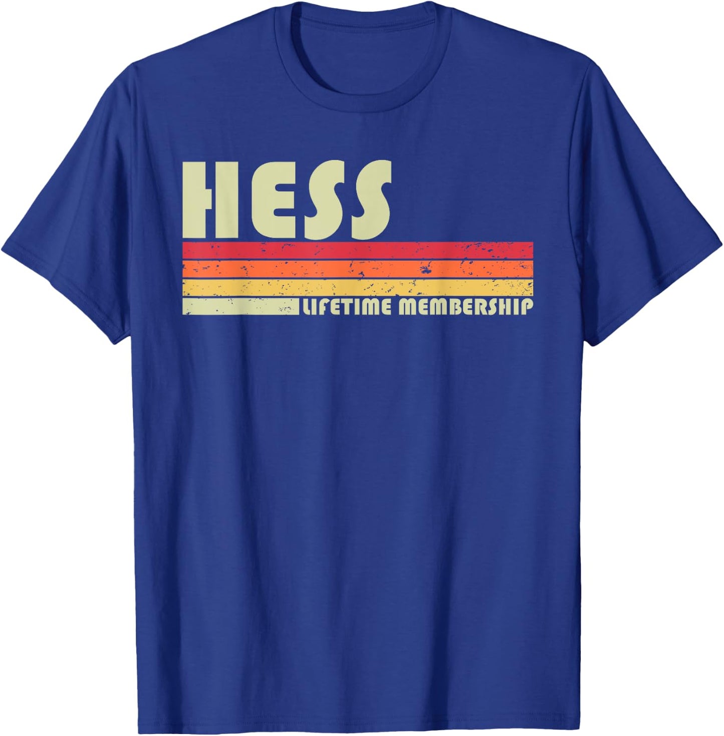 HESS Surname Funny Retro Vintage 80s 90s Birthday Reunion T-Shirt - T-Shirt | Royal