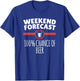 Weekend Forecast 100% Chance Of Beer T-Shirt - T-Shirt | Royal