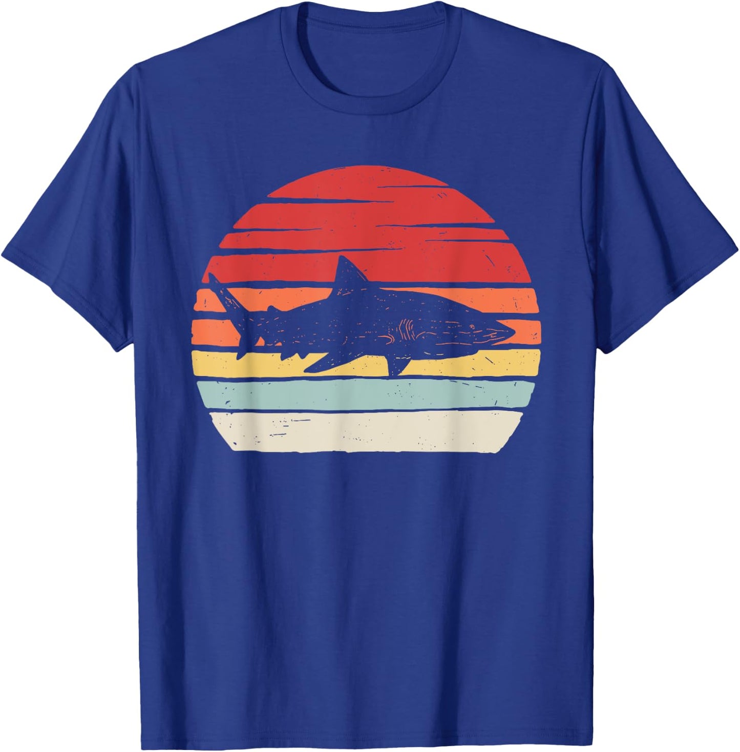 Vintage Retro Bull Shark T-Shirt - T-Shirt | Royal