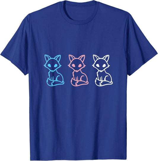 Transgender Pride Fox T-Shirt - T-Shirt | Royal