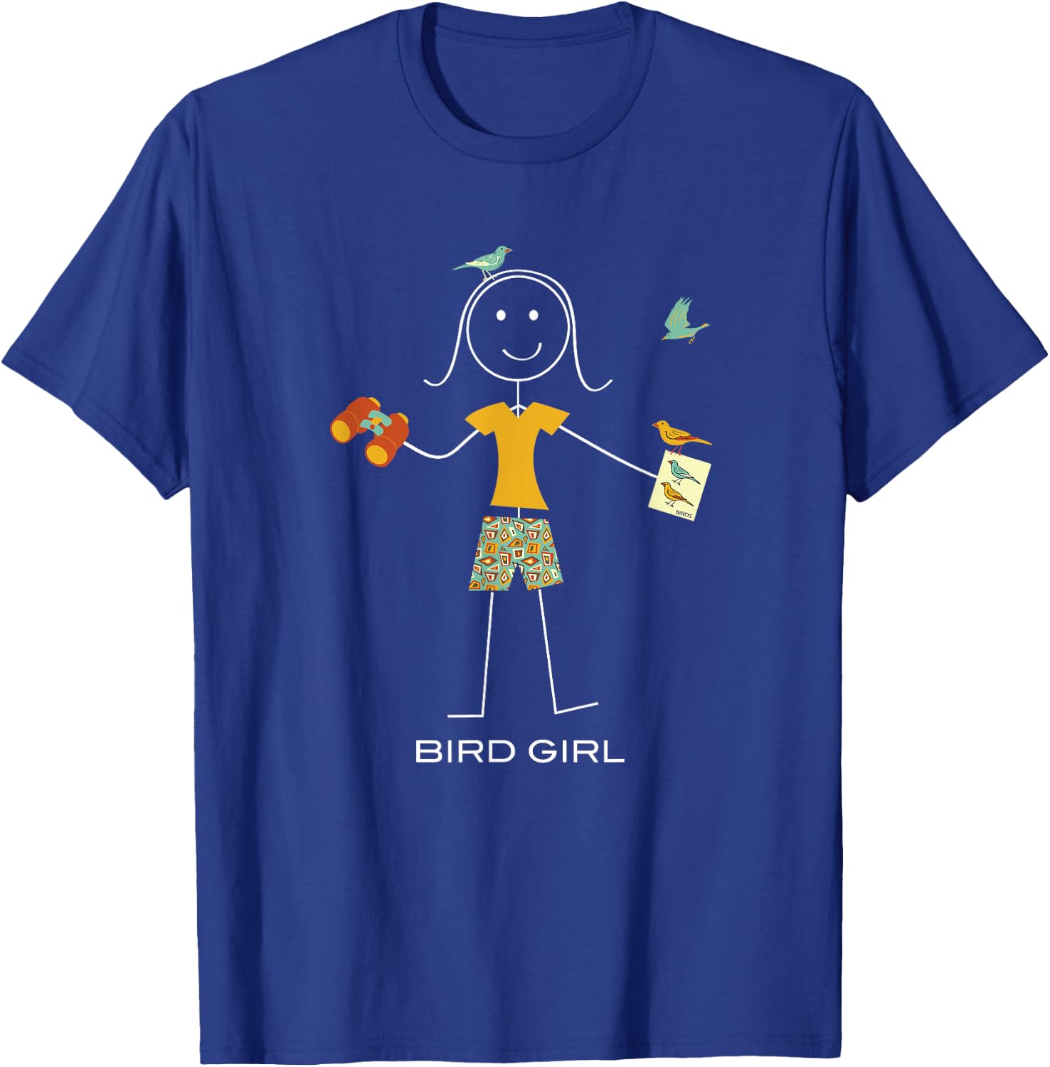 Funny Birding, Girls Birdwatching T-Shirt - T-Shirt | Royal