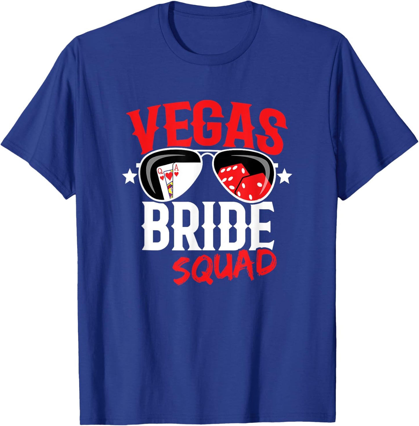 Vegas Bachelorette Party - Married in Vegas - Bride Squad T-Shirt - T-Shirt | Royal
