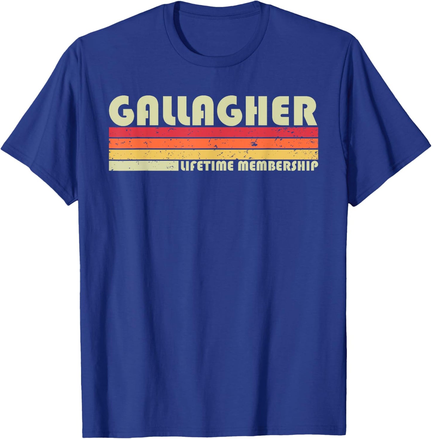 GALLAGHER Surname Funny Retro Vintage 90s Birthday Reunion T-Shirt - T-Shirt | Royal