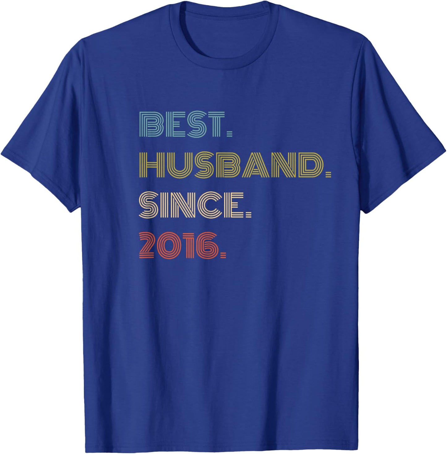 Best Husband Since 2016 T-Shirt - T-Shirt | Royal