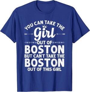 Girl Out Of BOSTON MA MASSACHUSETTS Gift Funny Home Root USA T-Shirt - T-Shirt | Royal