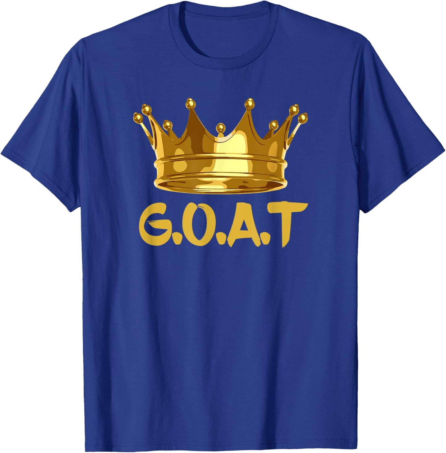 Retro Golden Crown G.O.A.T Gift Men Women T-Shirt - T-Shirt | Royal