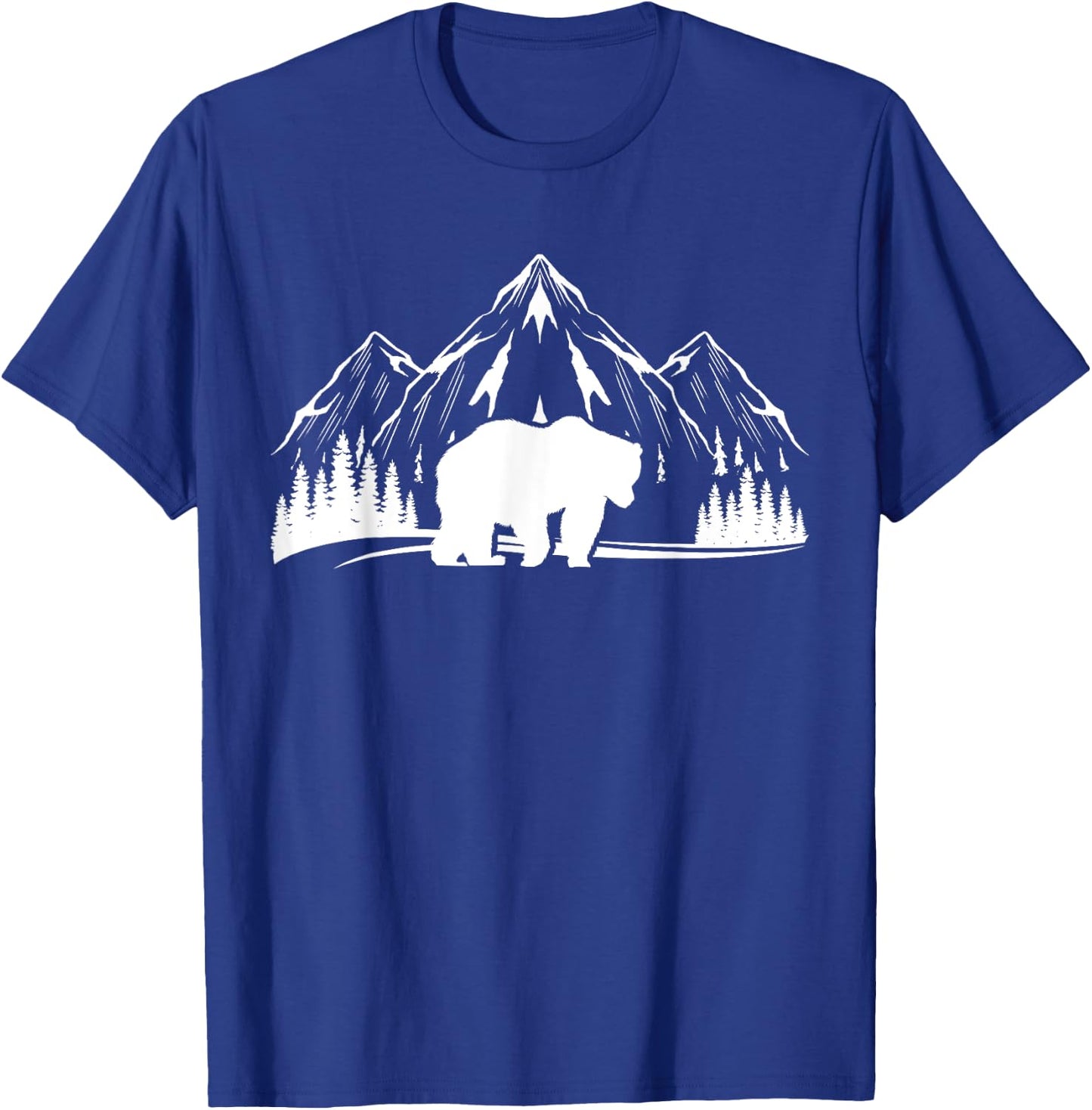 Wildlife Animal Bear Nature Trees Outdoor Mountains Forest T-Shirt - T-Shirt | Royal