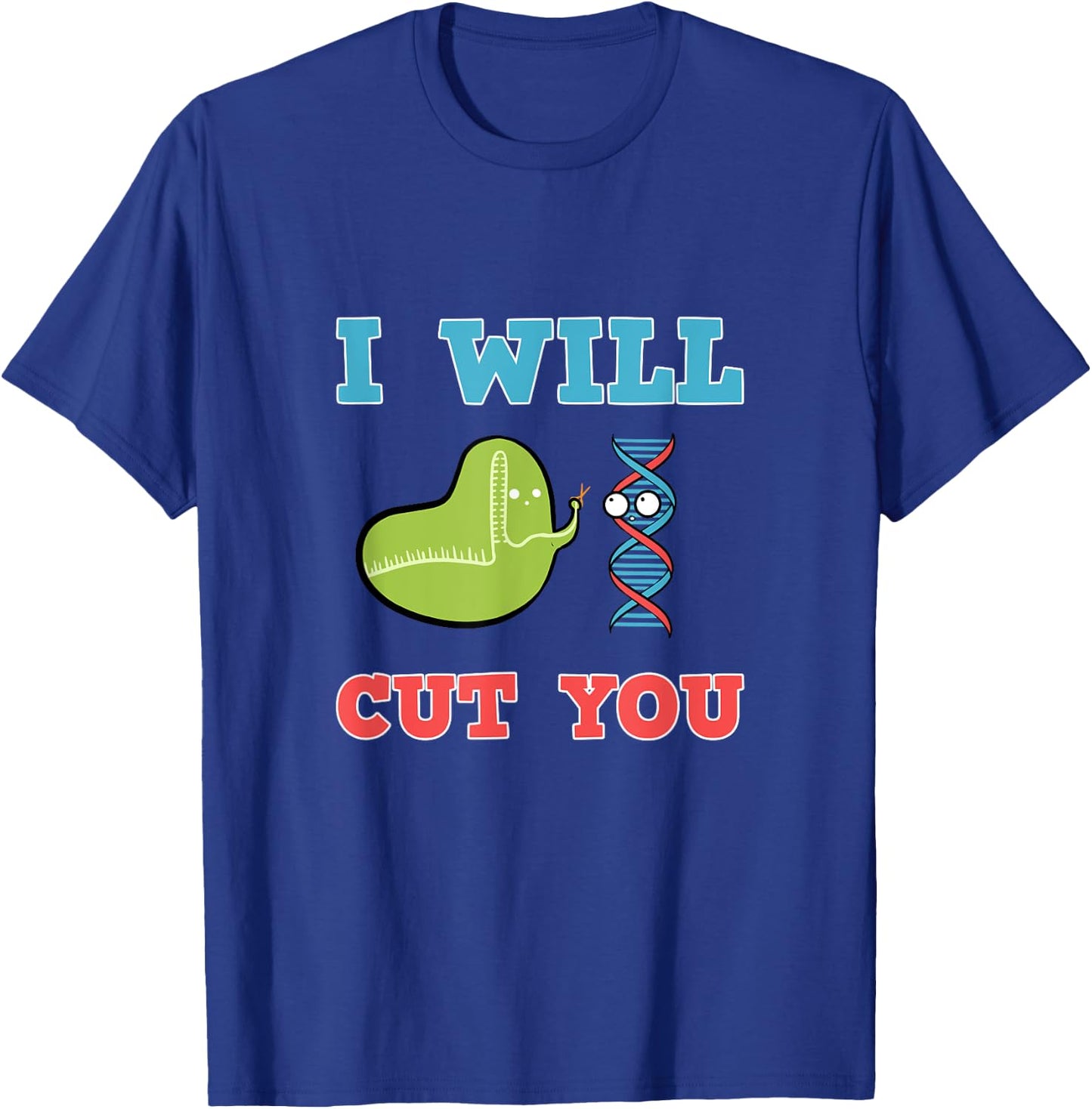 Cool Crispr Gene Editing Cas 9 Bacterium DNA Biotechnology T-Shirt - T-Shirt | Royal