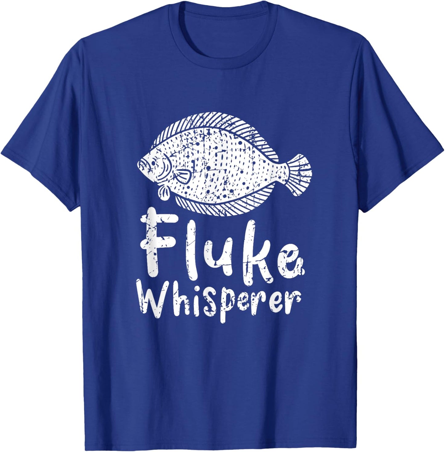 Fluke Whisperer - Fluke Fishing Outfit for Anglers Fishermen T-Shirt - T-Shirt | Royal