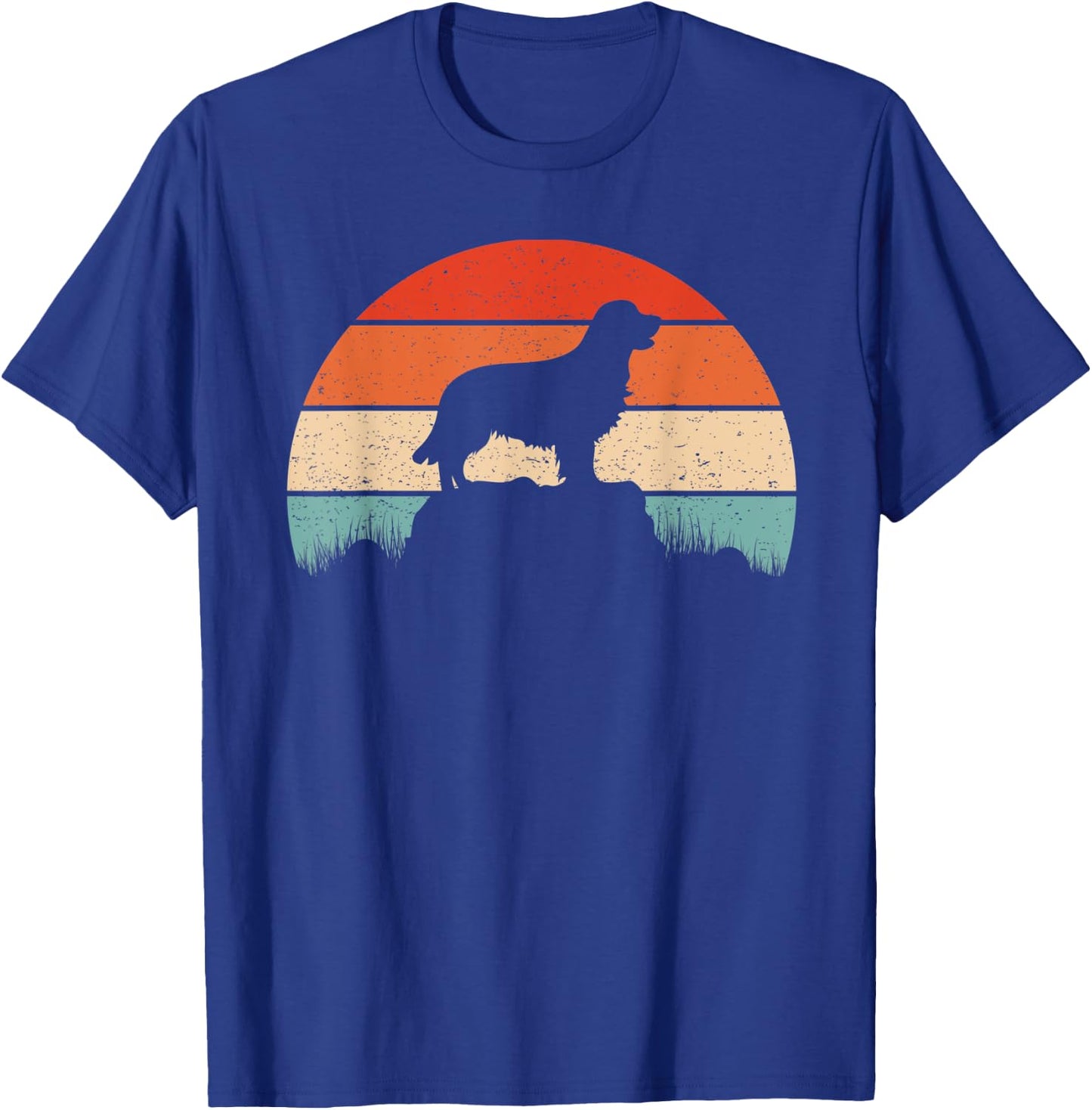Golden Retriever Dog Retro Vintage Sunset Gift Men T-Shirt - T-Shirt | Royal