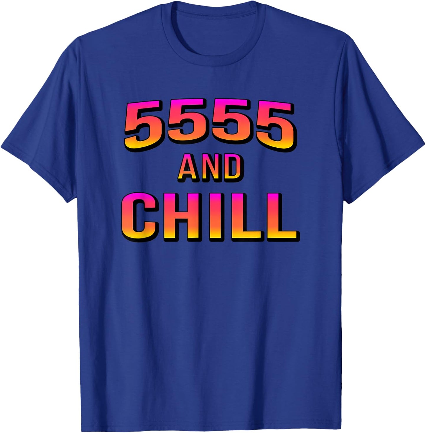 5555 And Chill HEX Crypto Stake Cryptocurrency Investor T-Shirt - T-Shirt | Royal
