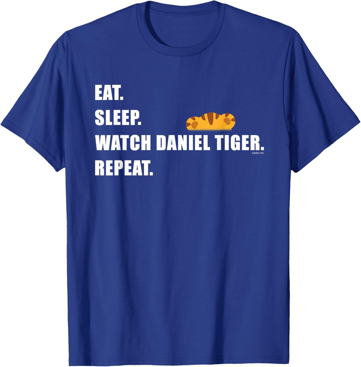 Eat Sleep Watch Daniel Tiger's Neighborhood Repeat (Dark) T-Shirt - T-Shirt | Royal