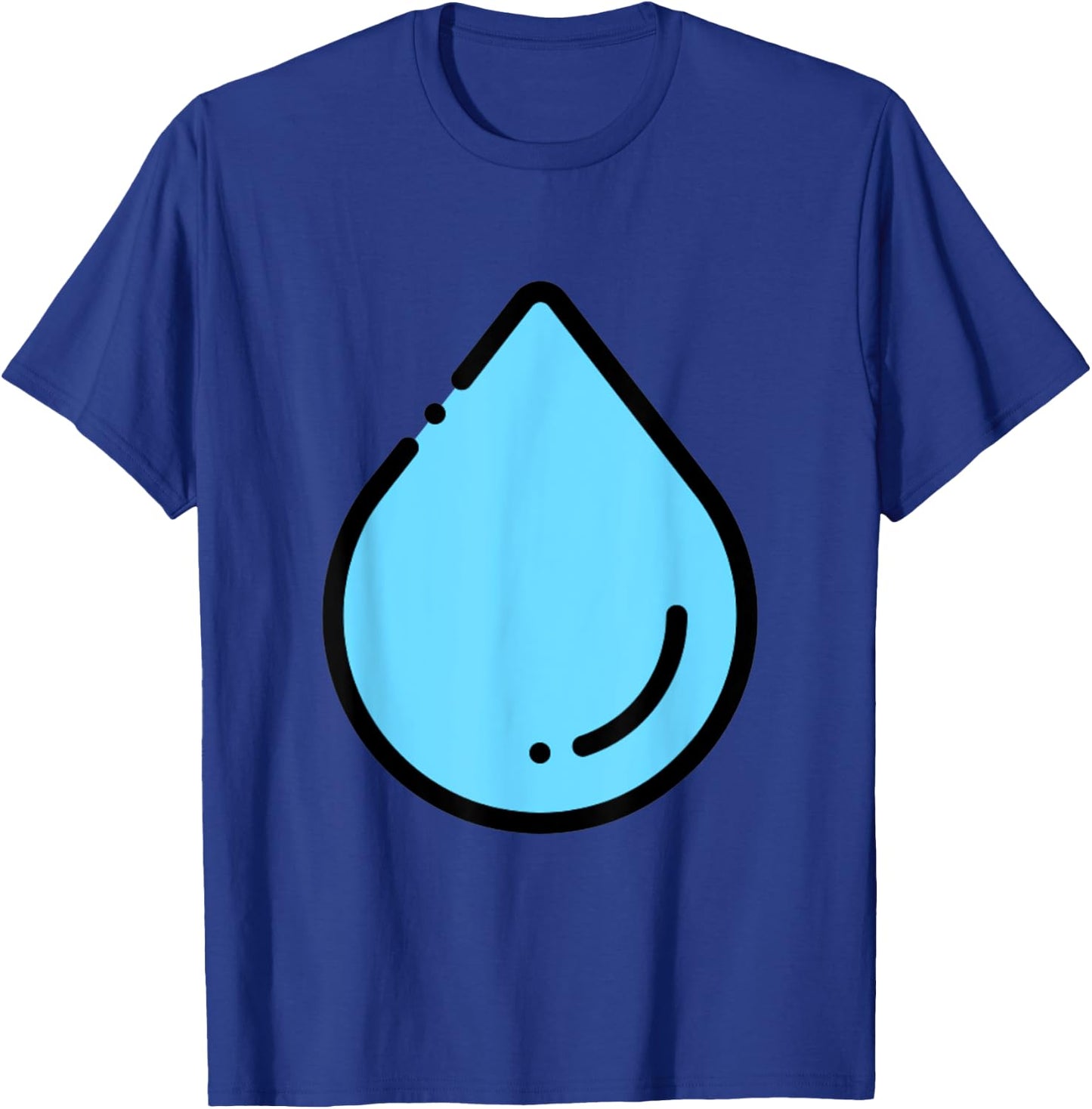 Water Droplet Waterdrop Raindrop Water Lover Hydration T-Shirt - T-Shirt | Royal