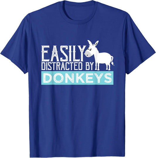 SHIRTSIDE Donkey - Donkey Gifts For Donkey Lovers - -Adults - Black - Small - Short Sleeve T-Shirt - T-Shirt | Royal