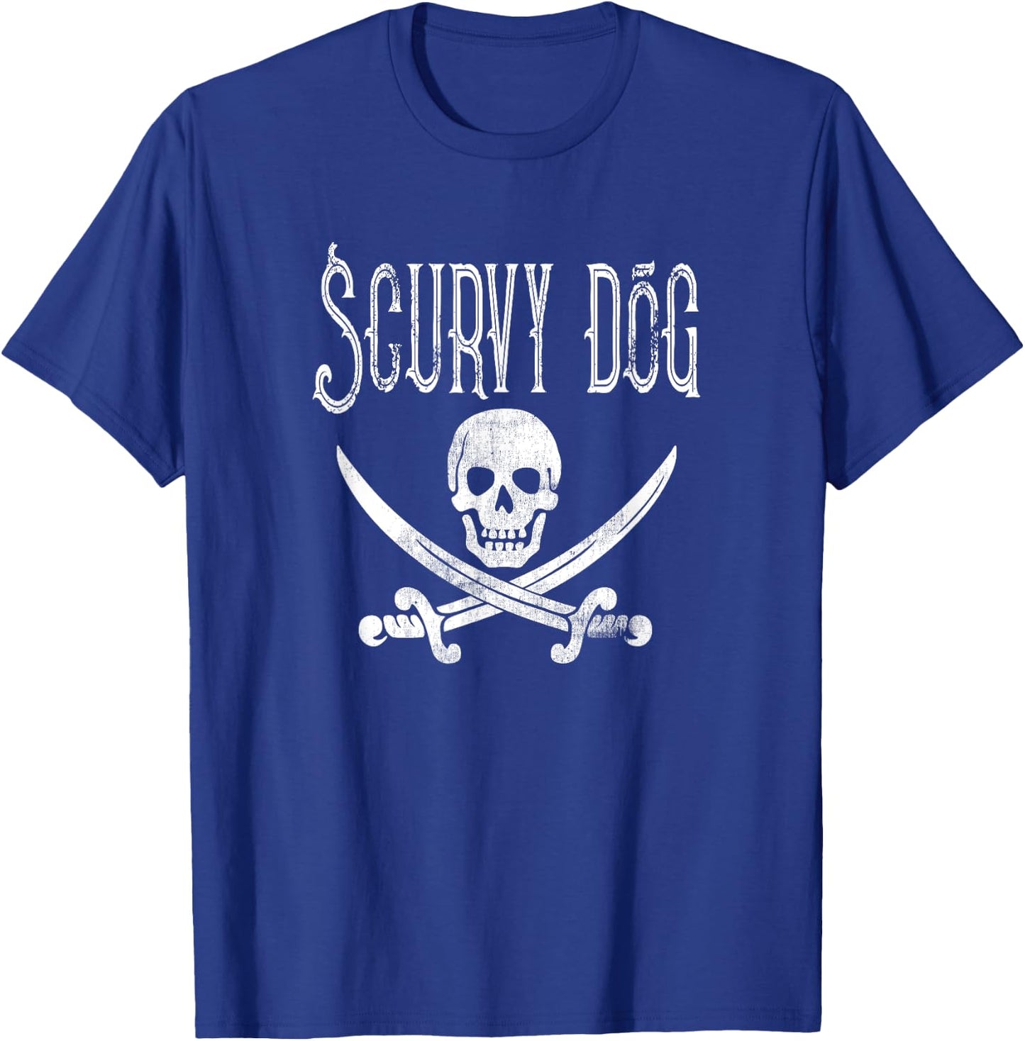 Scurvy Dog Pirate Costume - Halloween Party Men Women Kids T-Shirt - T-Shirt | Royal