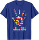 National Hispanic Heritage Month Latin Countries HandPrint T-Shirt - T-Shirt | Royal