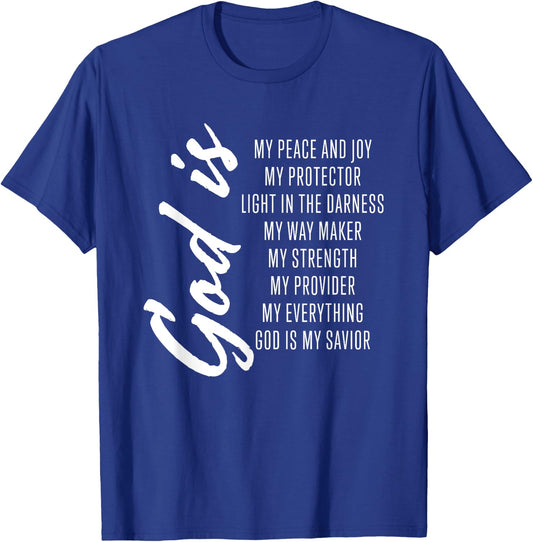 Cute Women's Christian Bible Verse Shirts Women Girls Gifts T-Shirt - T-Shirt | Royal